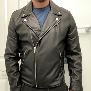 Faux leather moto jacket - Abercrombie & Fitch